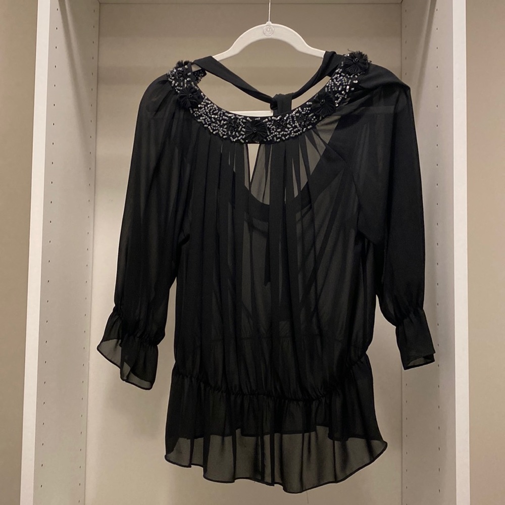 Black embellish blouse